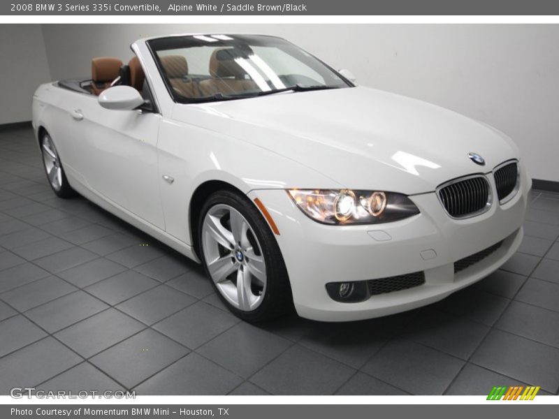Alpine White / Saddle Brown/Black 2008 BMW 3 Series 335i Convertible