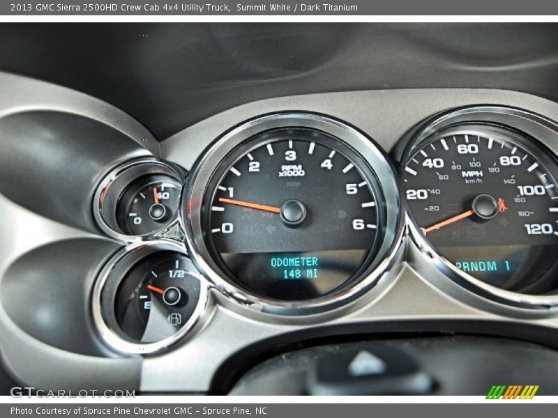 Summit White / Dark Titanium 2013 GMC Sierra 2500HD Crew Cab 4x4 Utility Truck