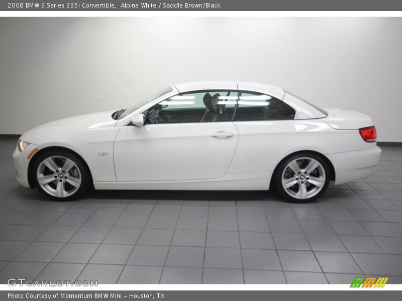 Alpine White / Saddle Brown/Black 2008 BMW 3 Series 335i Convertible