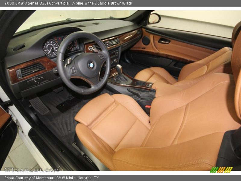 Alpine White / Saddle Brown/Black 2008 BMW 3 Series 335i Convertible