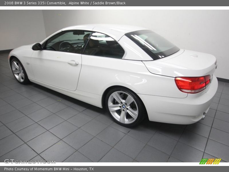 Alpine White / Saddle Brown/Black 2008 BMW 3 Series 335i Convertible