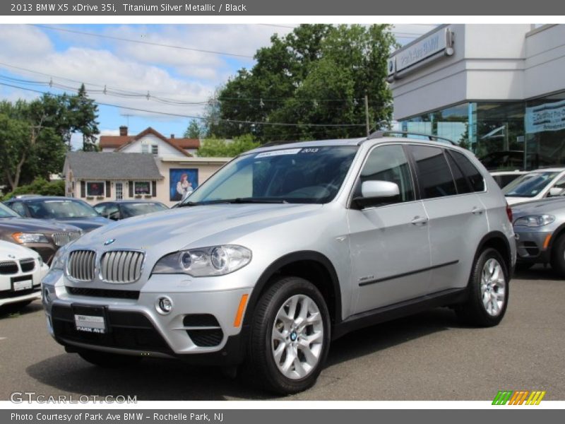 Titanium Silver Metallic / Black 2013 BMW X5 xDrive 35i