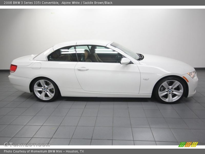 Alpine White / Saddle Brown/Black 2008 BMW 3 Series 335i Convertible
