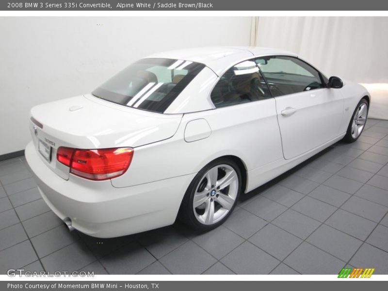 Alpine White / Saddle Brown/Black 2008 BMW 3 Series 335i Convertible