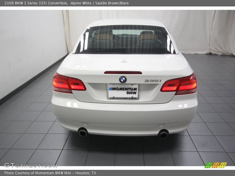 Alpine White / Saddle Brown/Black 2008 BMW 3 Series 335i Convertible
