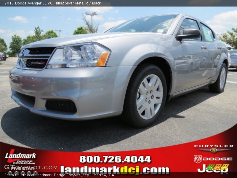 Billet Silver Metallic / Black 2013 Dodge Avenger SE V6