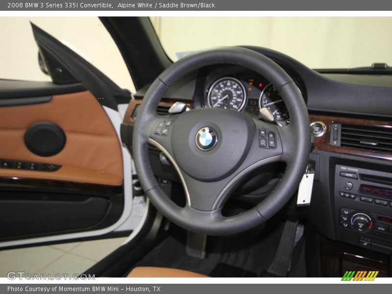 Alpine White / Saddle Brown/Black 2008 BMW 3 Series 335i Convertible