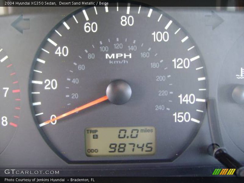 Desert Sand Metallic / Beige 2004 Hyundai XG350 Sedan