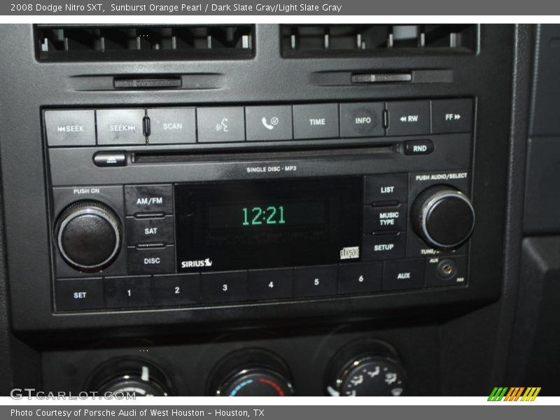 Sunburst Orange Pearl / Dark Slate Gray/Light Slate Gray 2008 Dodge Nitro SXT