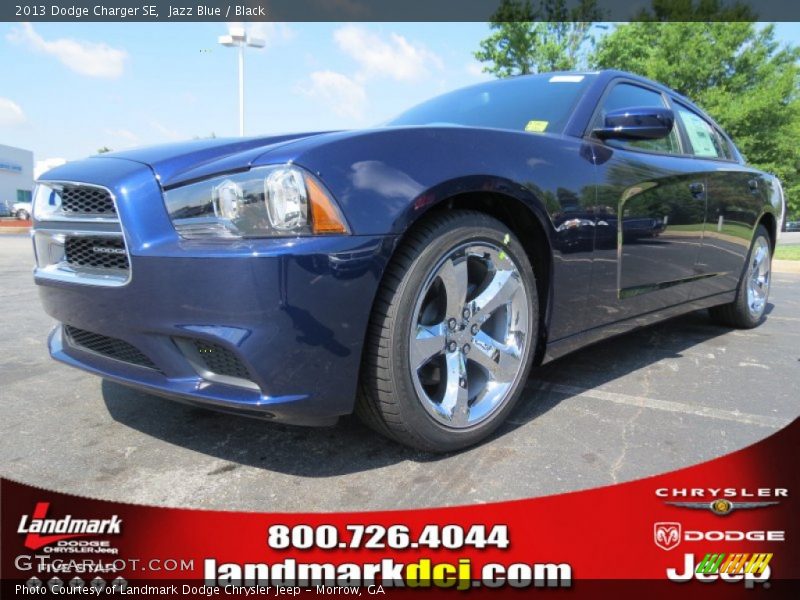 Jazz Blue / Black 2013 Dodge Charger SE