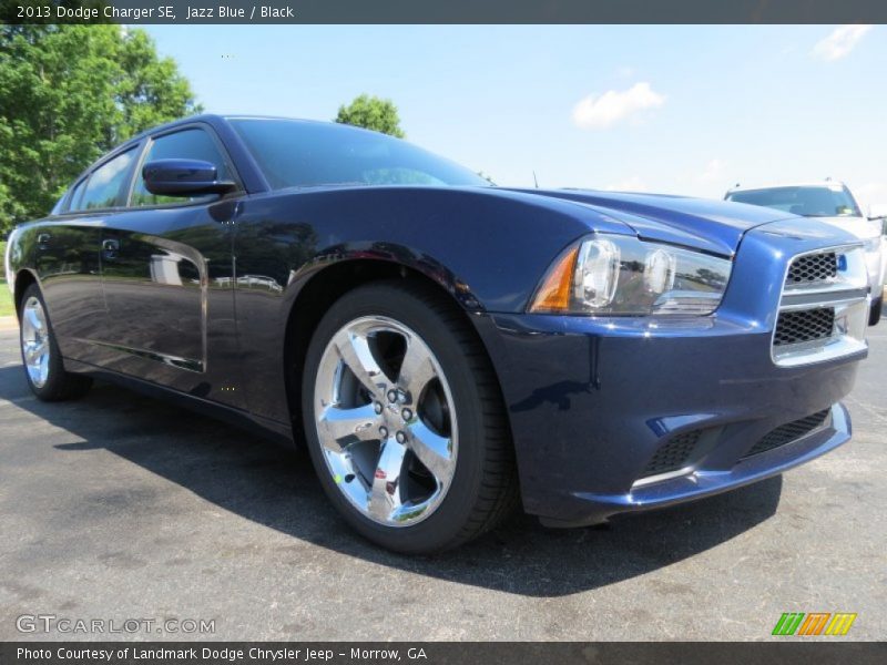 Jazz Blue / Black 2013 Dodge Charger SE