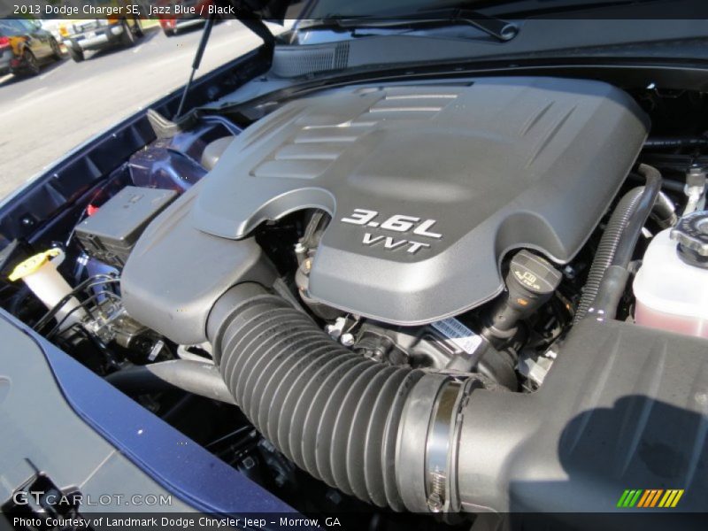Jazz Blue / Black 2013 Dodge Charger SE