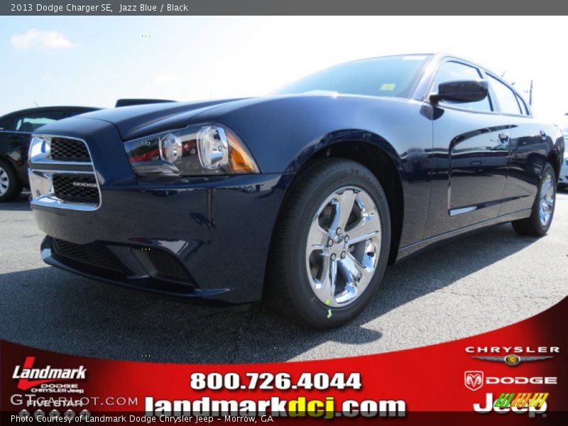 Jazz Blue / Black 2013 Dodge Charger SE