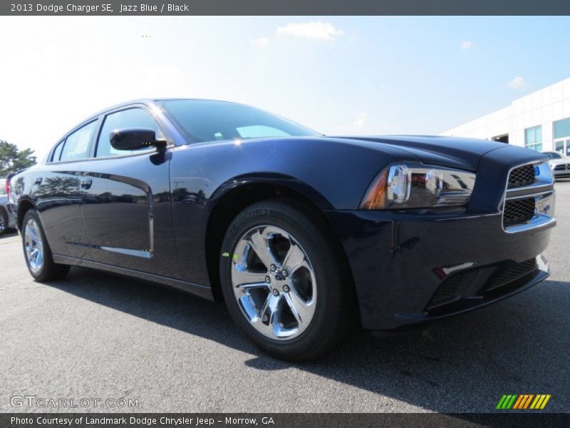 Jazz Blue / Black 2013 Dodge Charger SE