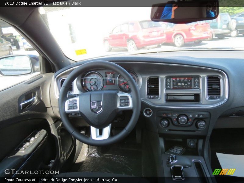 Jazz Blue / Black 2013 Dodge Charger SE