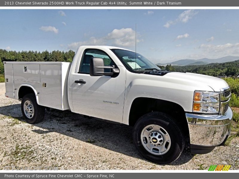 Summit White / Dark Titanium 2013 Chevrolet Silverado 2500HD Work Truck Regular Cab 4x4 Utility
