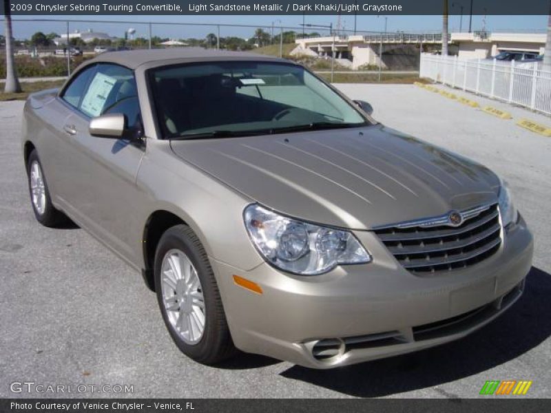 Light Sandstone Metallic / Dark Khaki/Light Graystone 2009 Chrysler Sebring Touring Convertible