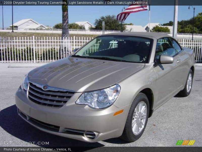Light Sandstone Metallic / Dark Khaki/Light Graystone 2009 Chrysler Sebring Touring Convertible