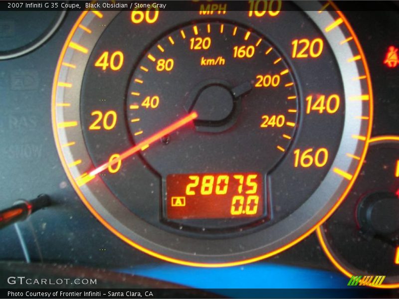 Black Obsidian / Stone Gray 2007 Infiniti G 35 Coupe