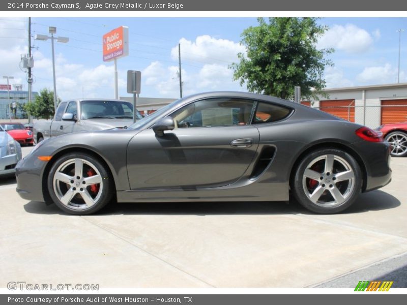 Agate Grey Metallic / Luxor Beige 2014 Porsche Cayman S