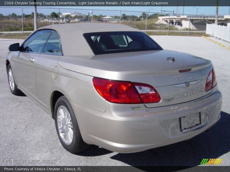 Light Sandstone Metallic / Dark Khaki/Light Graystone 2009 Chrysler Sebring Touring Convertible