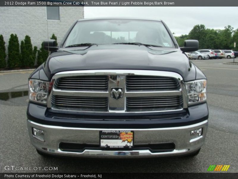 True Blue Pearl / Light Pebble Beige/Bark Brown 2012 Dodge Ram 1500 Big Horn Crew Cab 4x4