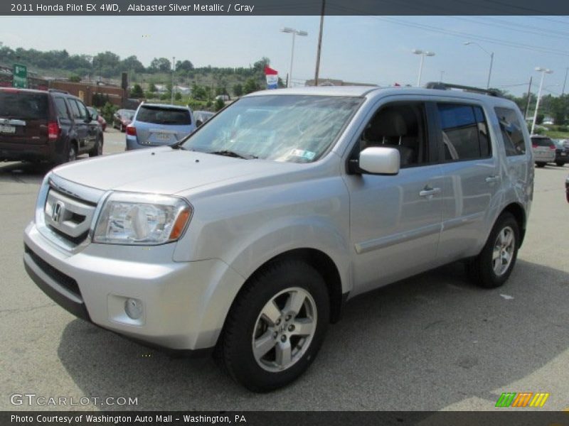 Alabaster Silver Metallic / Gray 2011 Honda Pilot EX 4WD