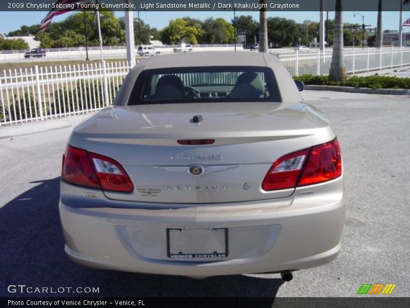 Light Sandstone Metallic / Dark Khaki/Light Graystone 2009 Chrysler Sebring Touring Convertible