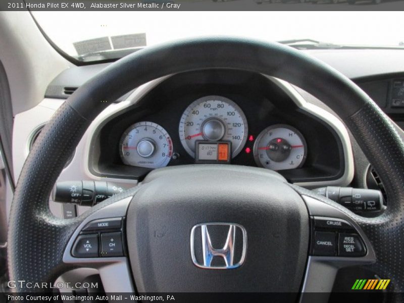 Alabaster Silver Metallic / Gray 2011 Honda Pilot EX 4WD