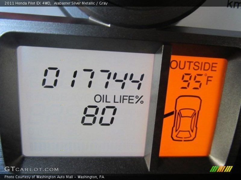 Alabaster Silver Metallic / Gray 2011 Honda Pilot EX 4WD