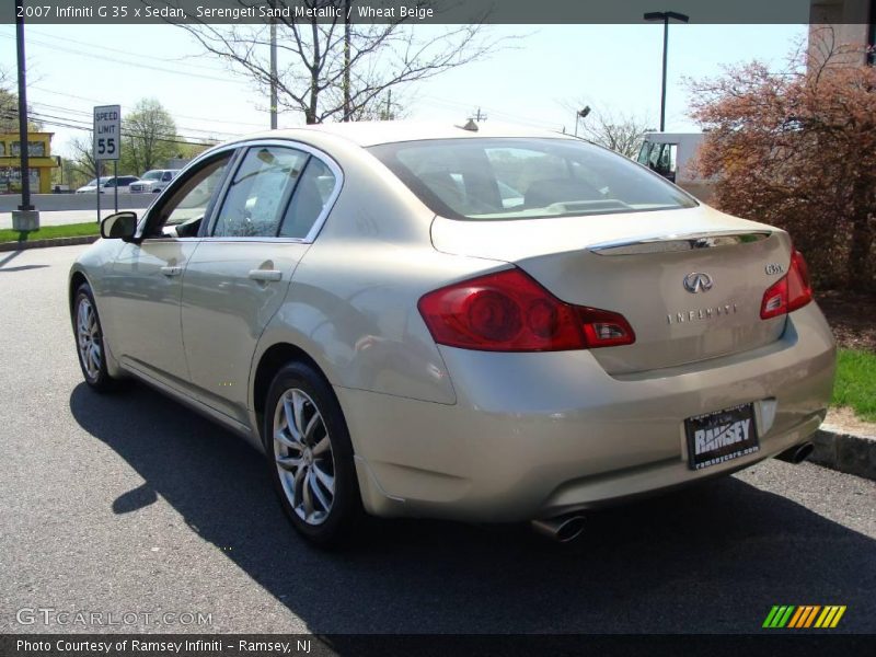 Serengeti Sand Metallic / Wheat Beige 2007 Infiniti G 35 x Sedan