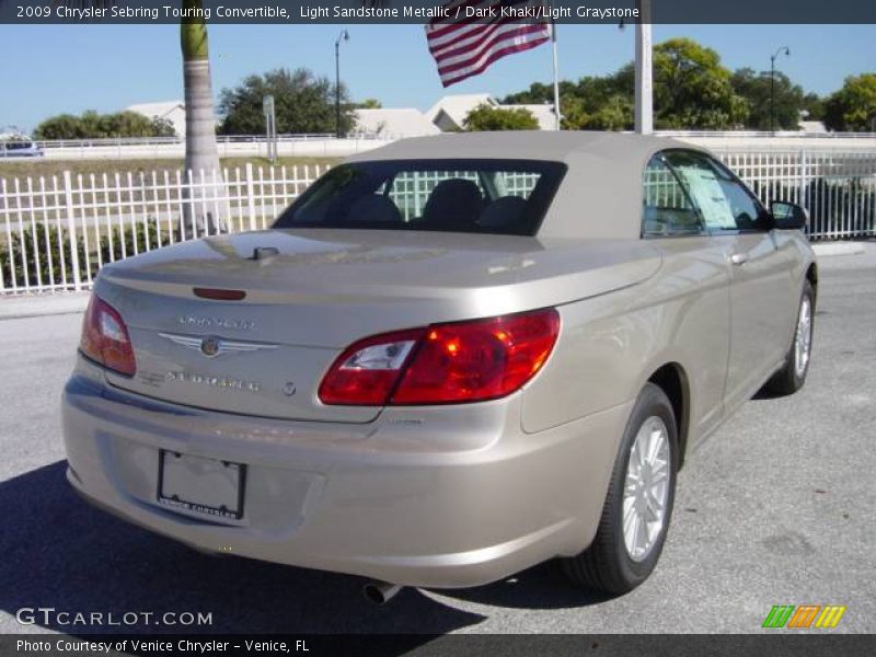 Light Sandstone Metallic / Dark Khaki/Light Graystone 2009 Chrysler Sebring Touring Convertible