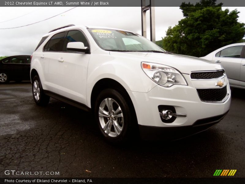 Summit White / Jet Black 2012 Chevrolet Equinox LT AWD
