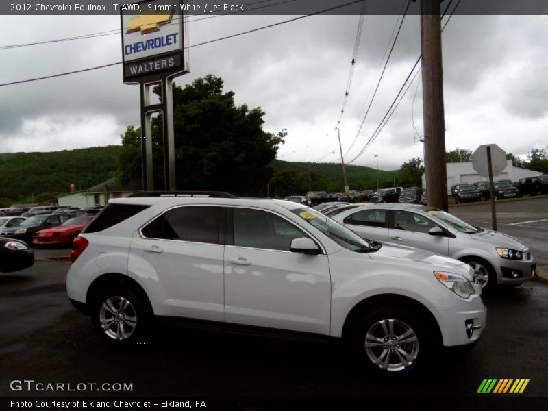 Summit White / Jet Black 2012 Chevrolet Equinox LT AWD