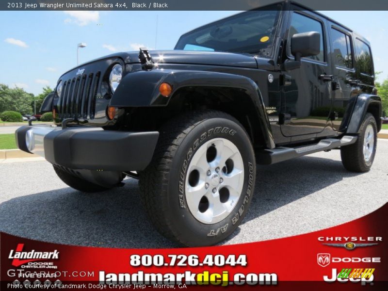 Black / Black 2013 Jeep Wrangler Unlimited Sahara 4x4
