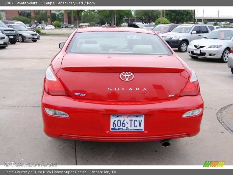 Absolutely Red / Ivory 2007 Toyota Solara SE Coupe