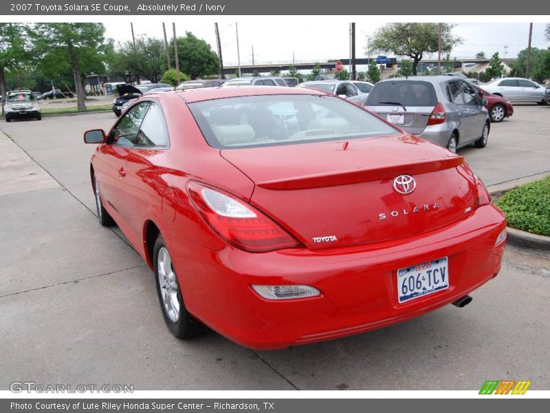 Absolutely Red / Ivory 2007 Toyota Solara SE Coupe