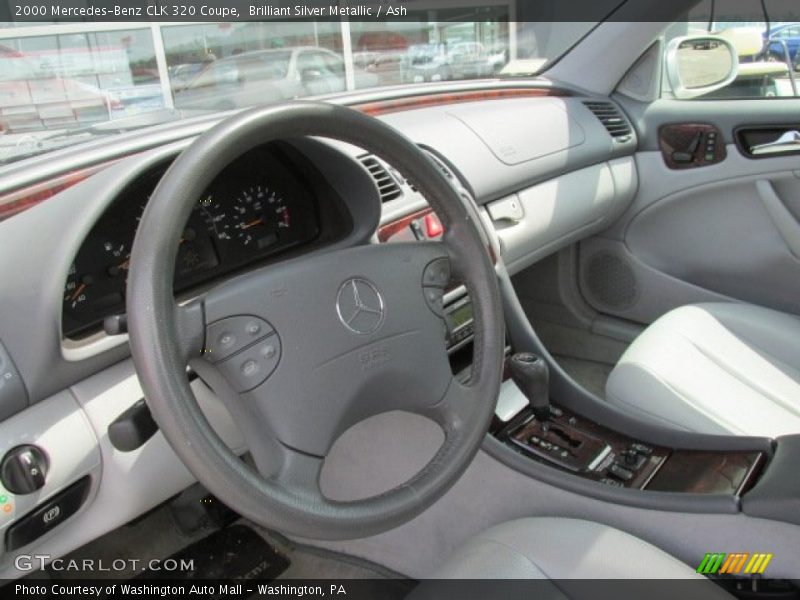 Brilliant Silver Metallic / Ash 2000 Mercedes-Benz CLK 320 Coupe