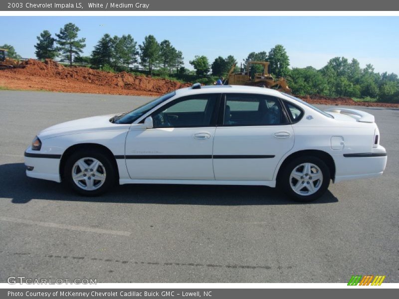 White / Medium Gray 2003 Chevrolet Impala LS