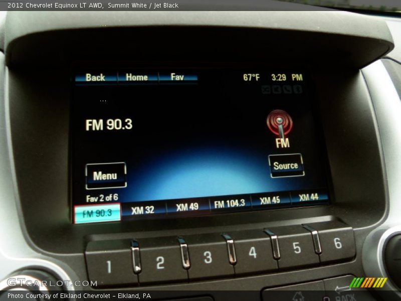 Summit White / Jet Black 2012 Chevrolet Equinox LT AWD