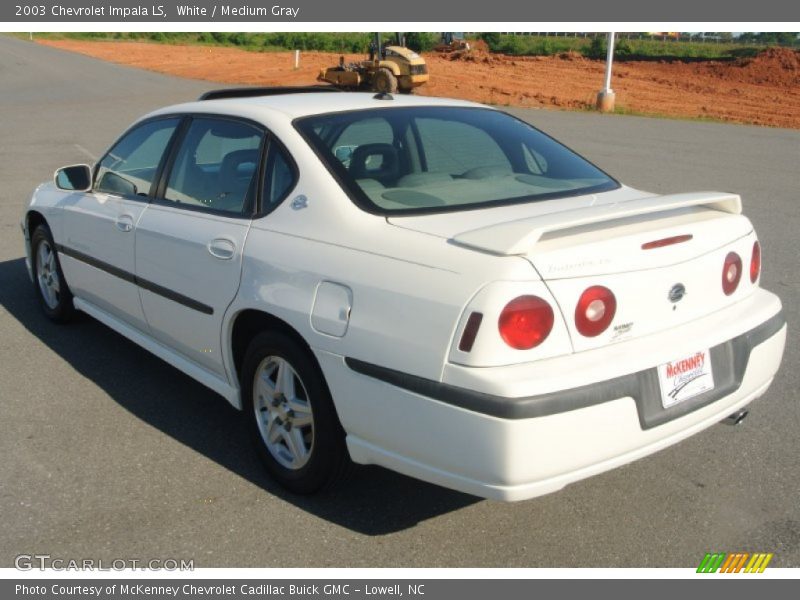 White / Medium Gray 2003 Chevrolet Impala LS
