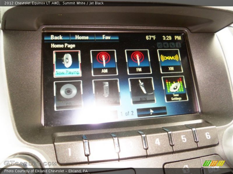 Summit White / Jet Black 2012 Chevrolet Equinox LT AWD