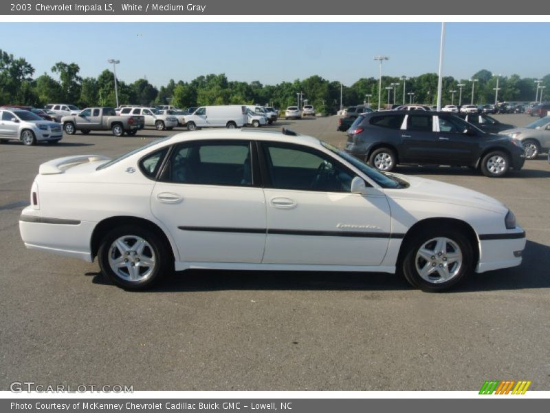 White / Medium Gray 2003 Chevrolet Impala LS