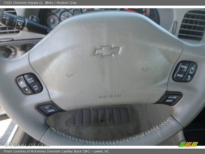 White / Medium Gray 2003 Chevrolet Impala LS