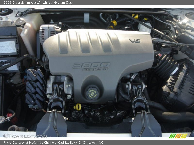 White / Medium Gray 2003 Chevrolet Impala LS