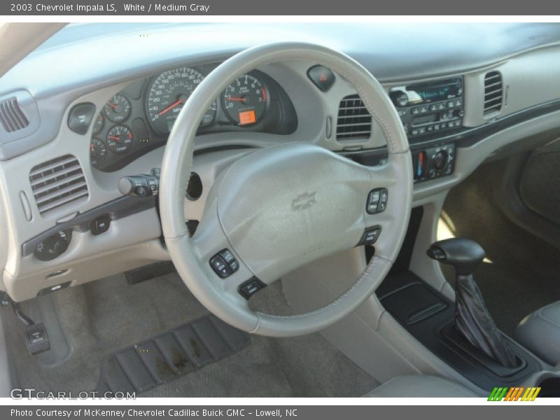 White / Medium Gray 2003 Chevrolet Impala LS