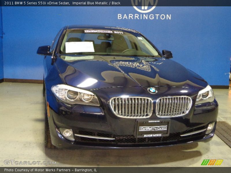 Imperial Blue Metallic / Black 2011 BMW 5 Series 550i xDrive Sedan