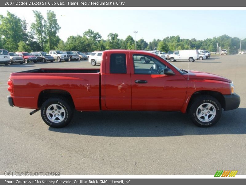 Flame Red / Medium Slate Gray 2007 Dodge Dakota ST Club Cab