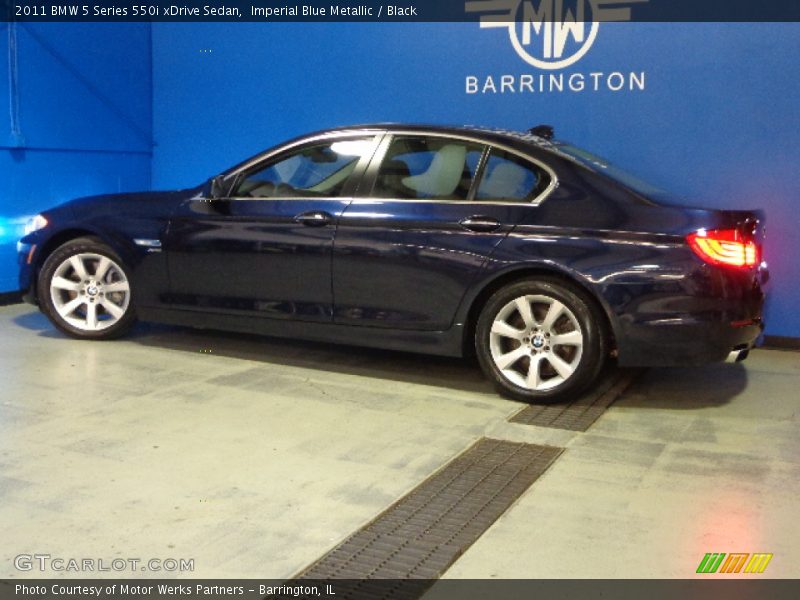 Imperial Blue Metallic / Black 2011 BMW 5 Series 550i xDrive Sedan