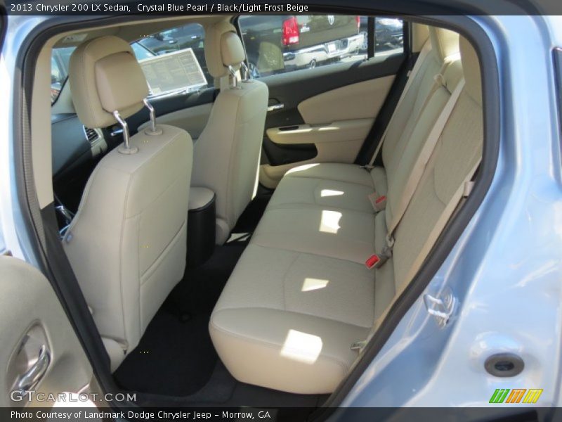 Crystal Blue Pearl / Black/Light Frost Beige 2013 Chrysler 200 LX Sedan